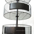 Toy Metal Wire Round Basket Display Stand Rotating Display Rack